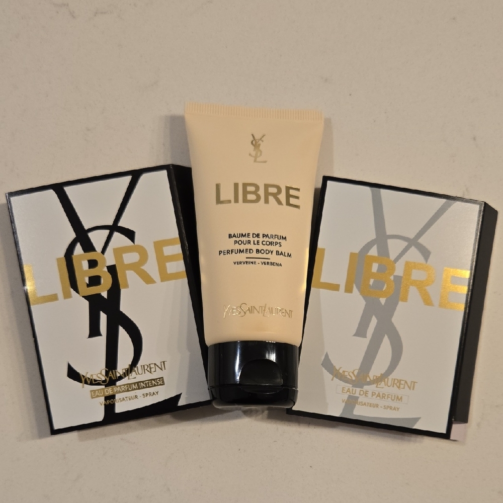 New Never Used Yves Saint Laurent Libre Set. Hand Body Balm Lotion Libre Samples